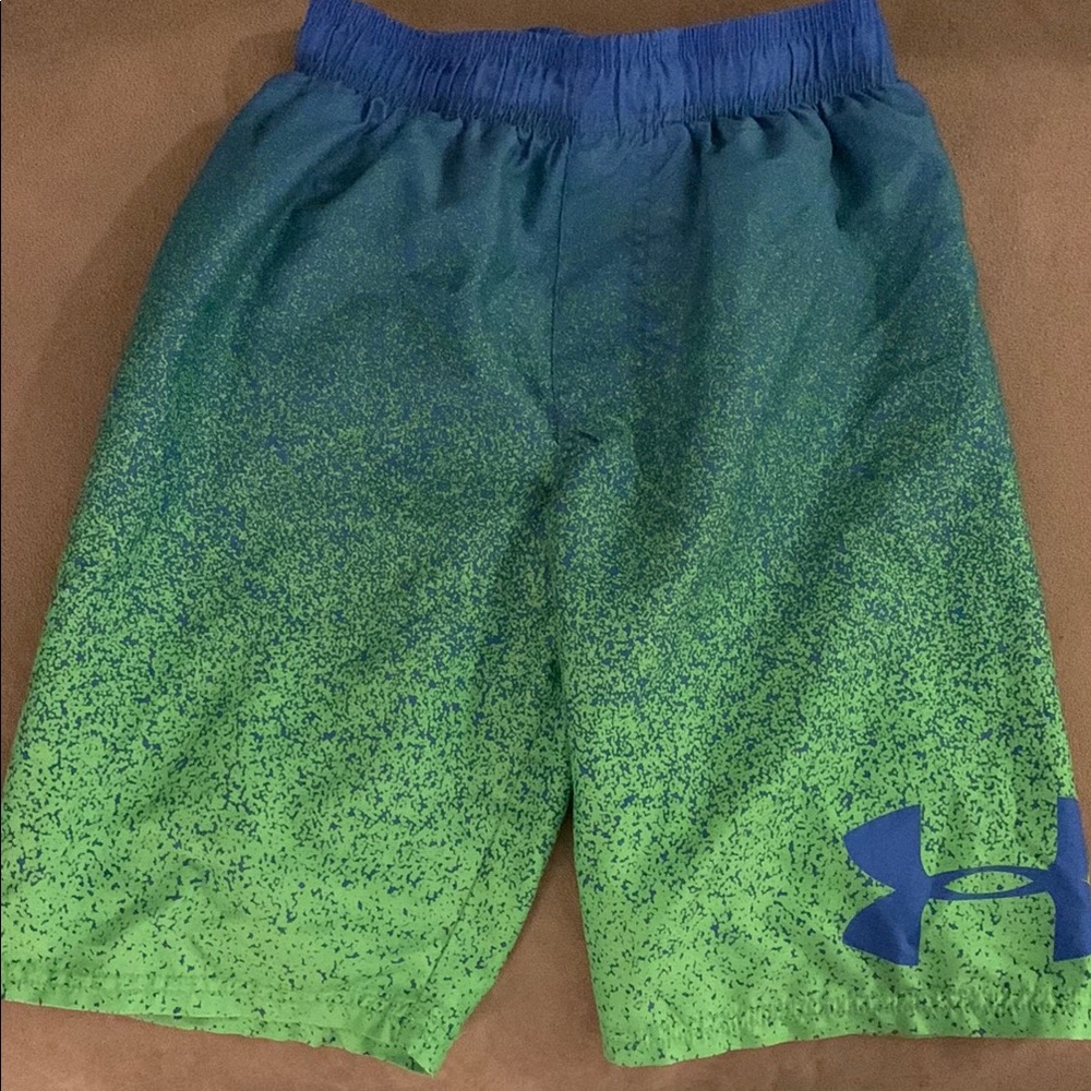 Under Armour Gradient Blue and Green Swim Trunks